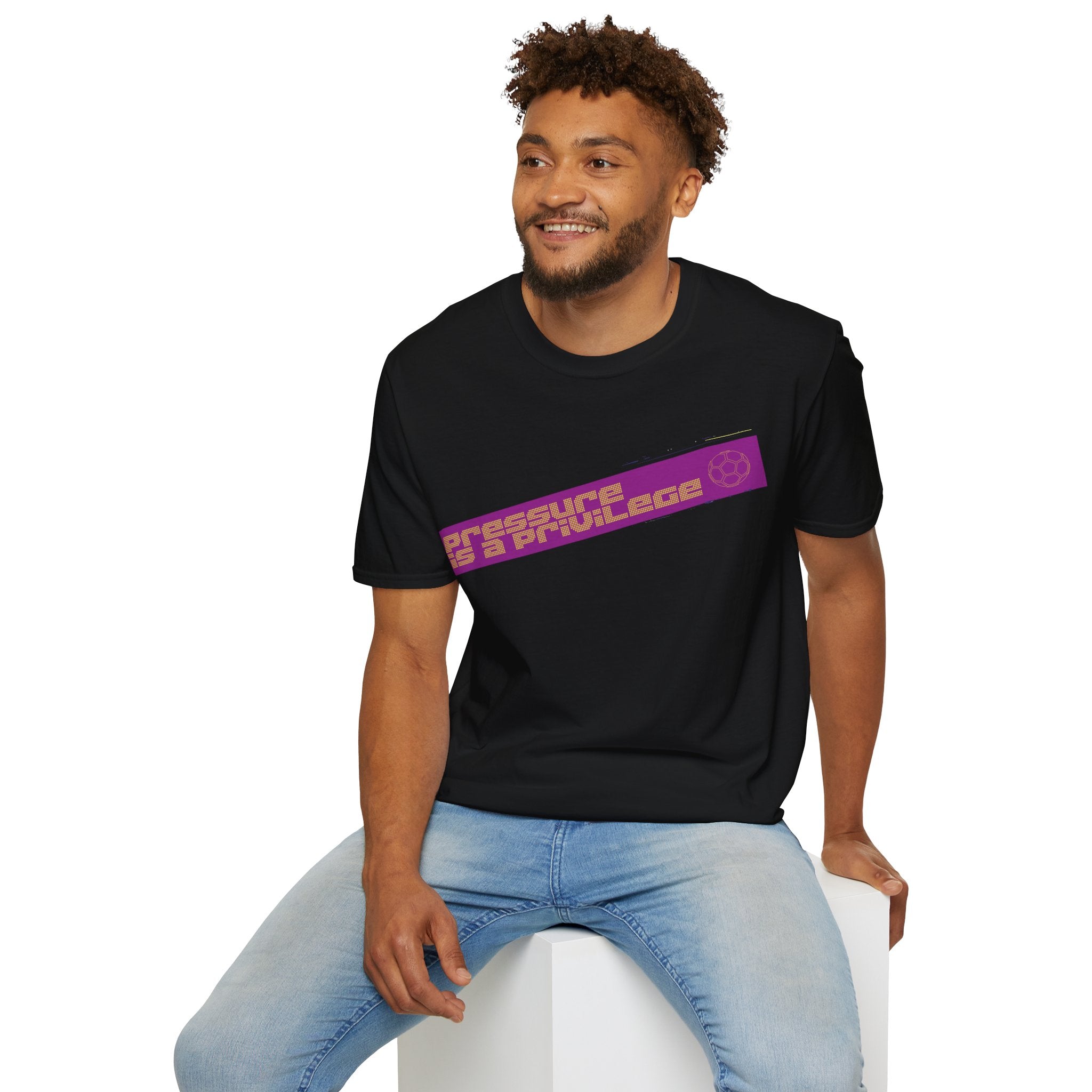 Pressure Is a Privilege | Purple Edition | Premium Soccer T-Shirt