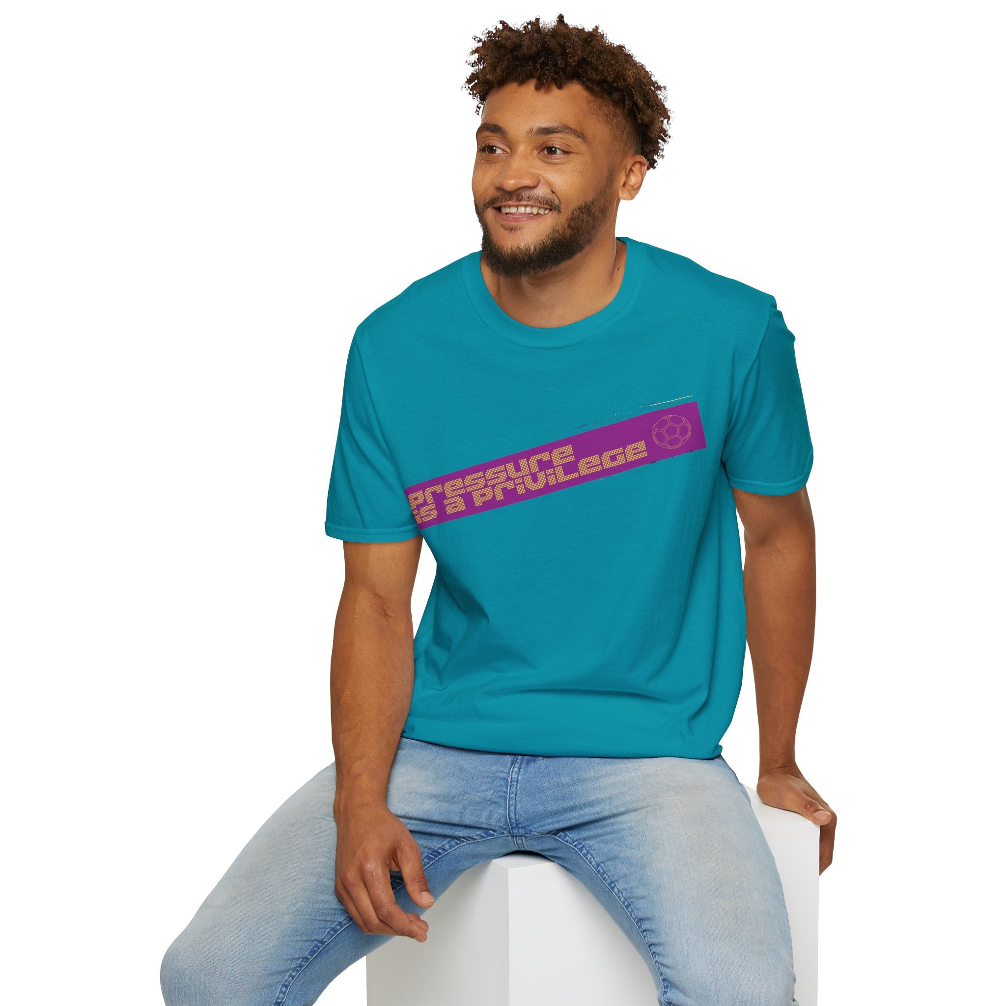 Pressure Is a Privilege | Purple Edition | Premium Soccer T-Shirt