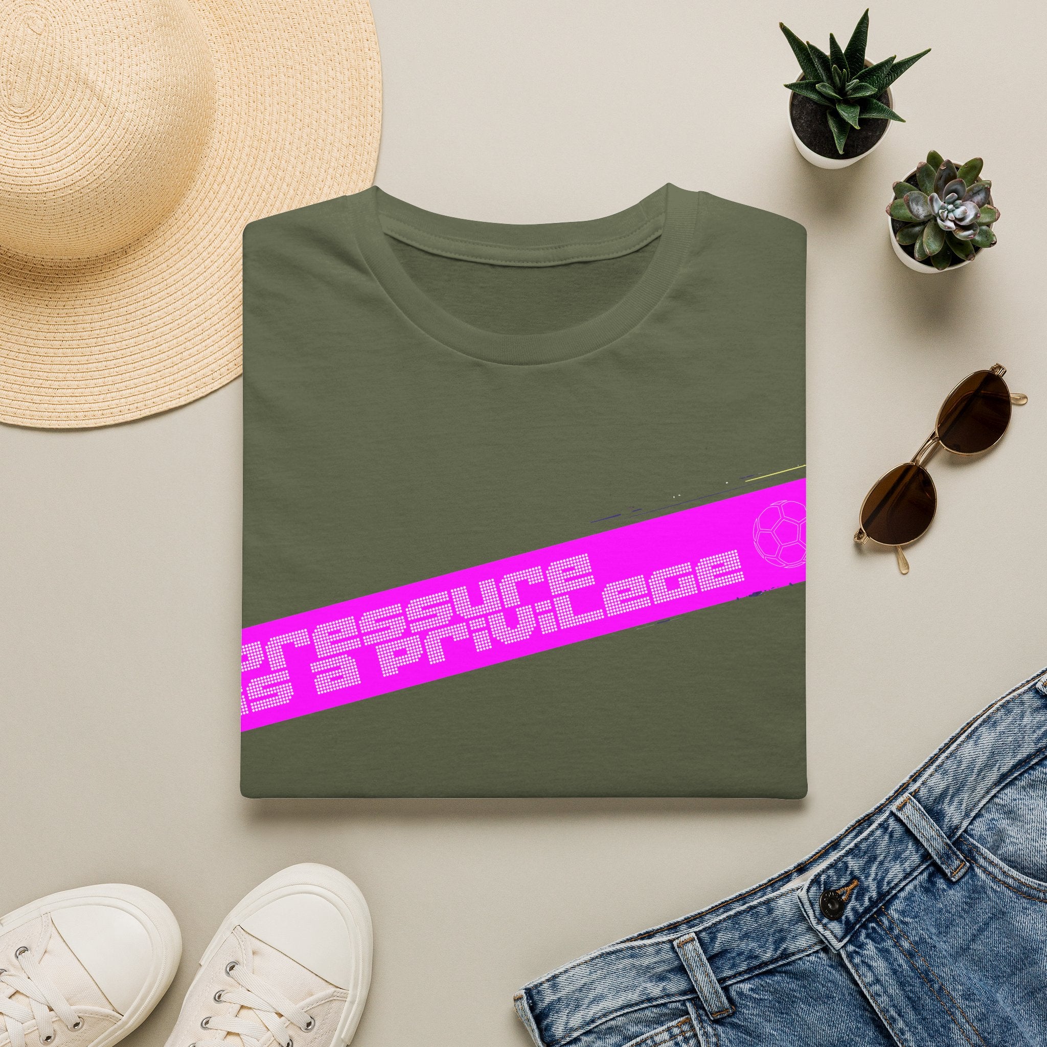 Pressure Is a Privilege | Pink Edition | Premium Soccer T-Shirt