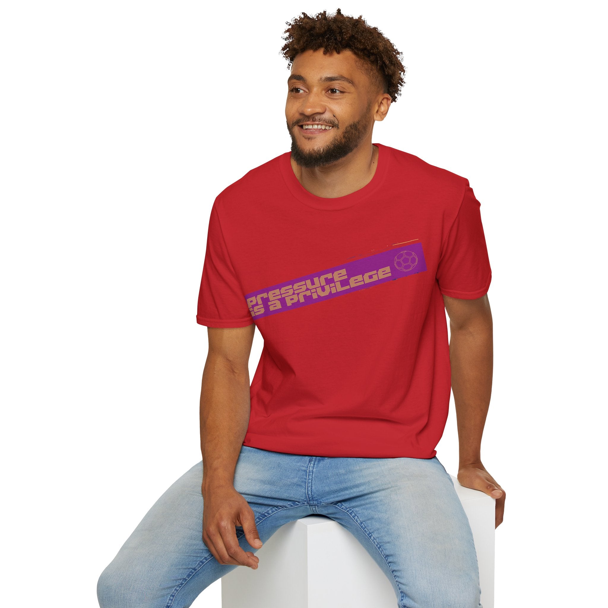 Pressure Is a Privilege | Purple Edition | Premium Soccer T-Shirt