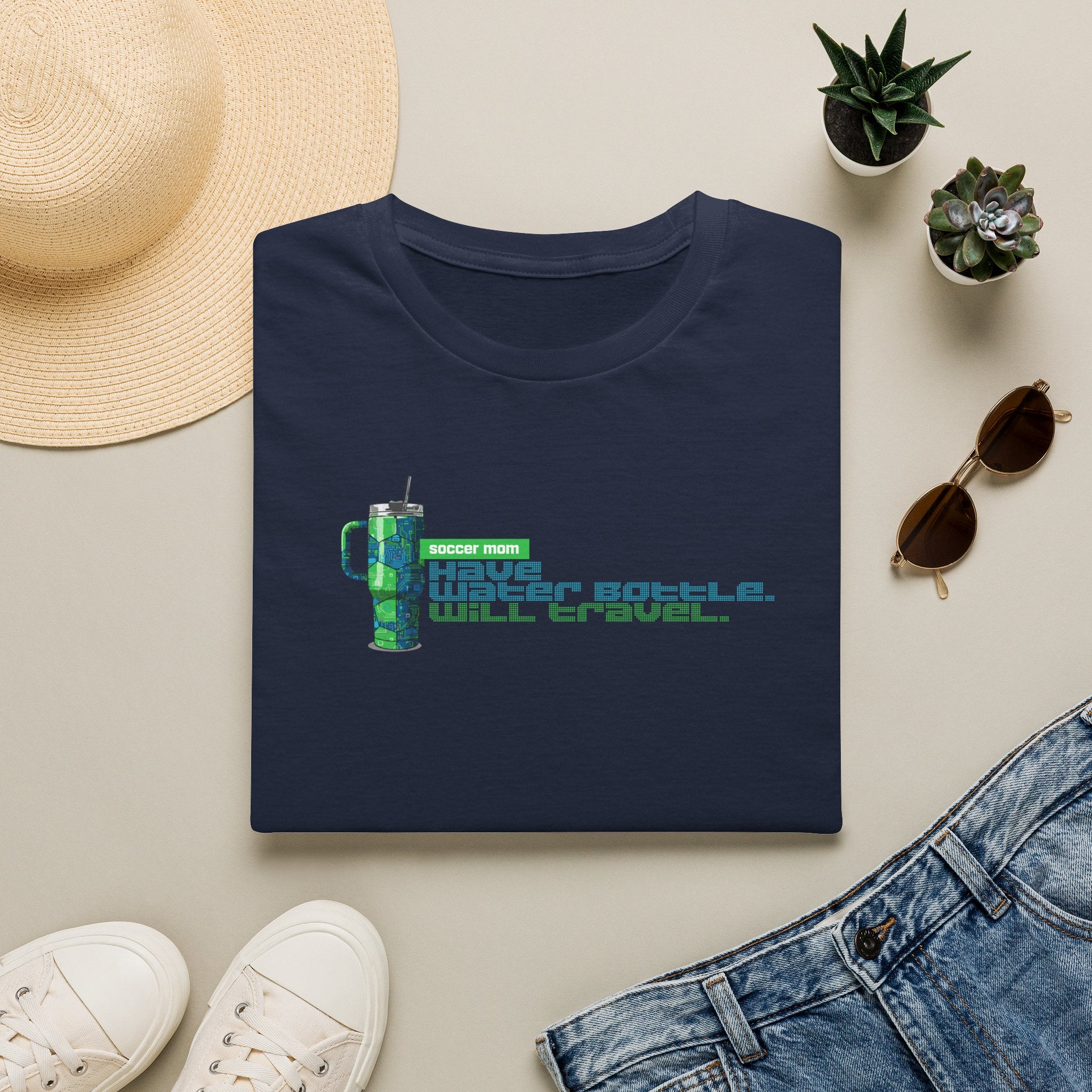 Soccer Mom | Have Water Bottle. Will Travel. | Premium Soccer T-Shirt