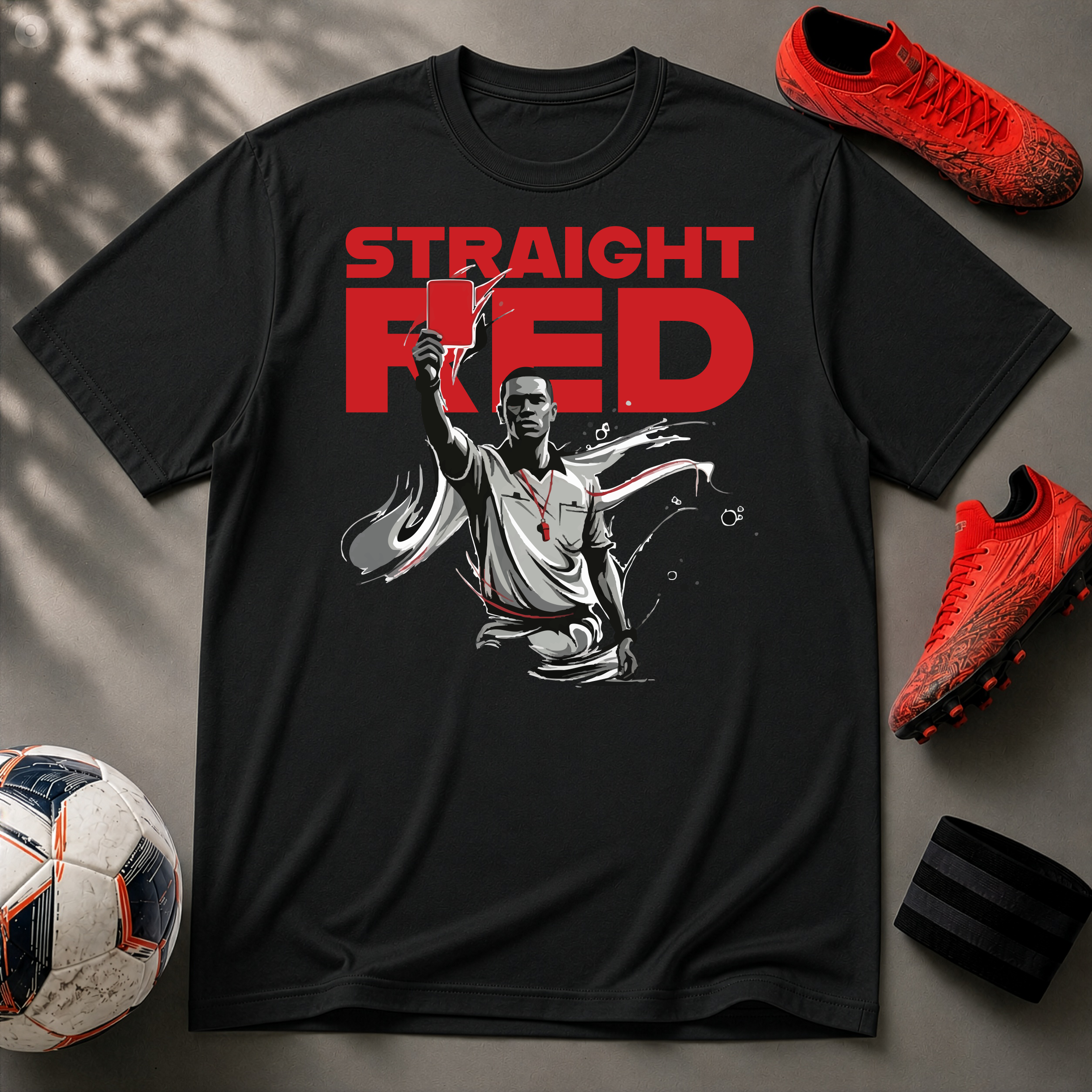 Straight Red | Premium Soccer T-Shirt