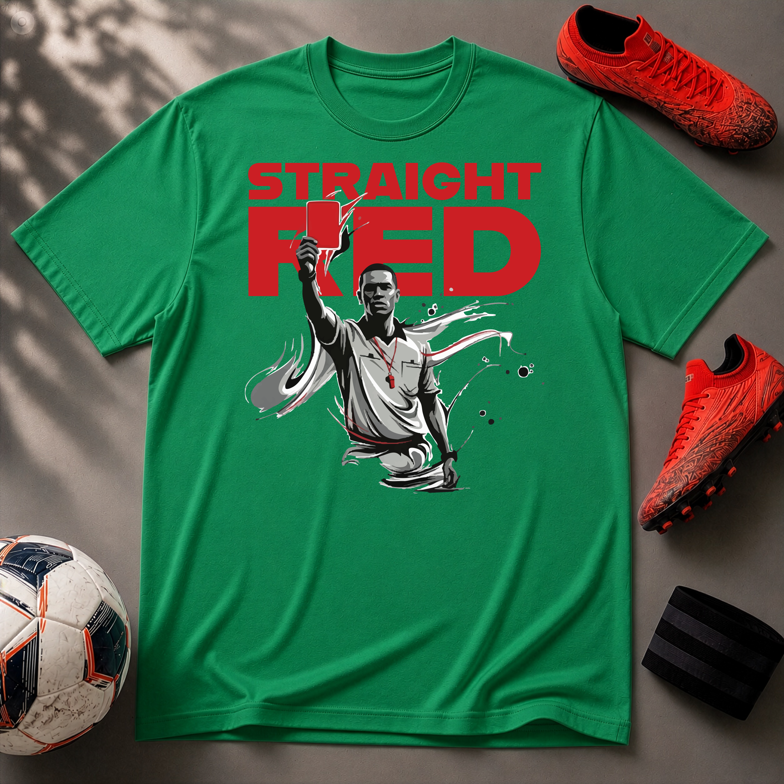 Straight Red | Premium Soccer T-Shirt