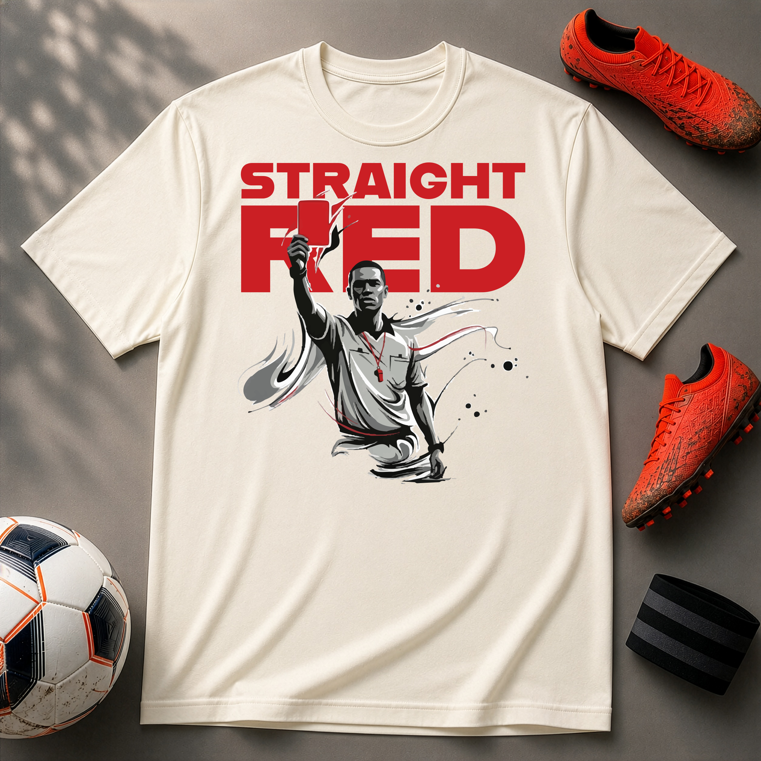 Straight Red | Premium Soccer T-Shirt