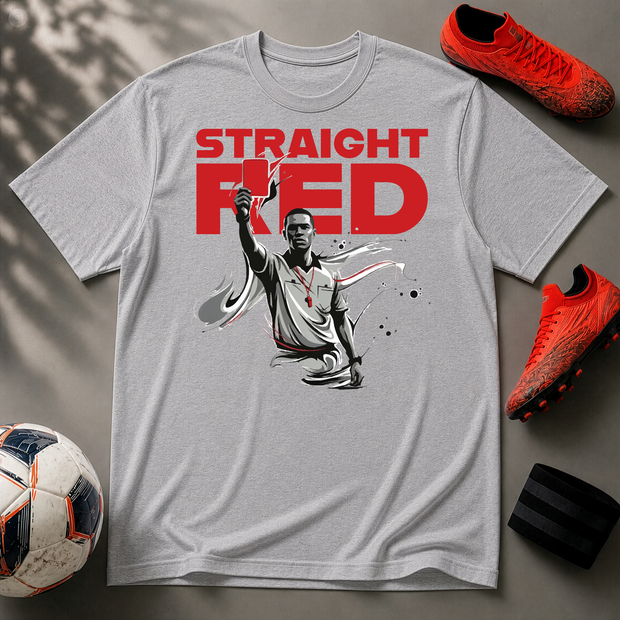 Straight Red | Premium Soccer T-Shirt