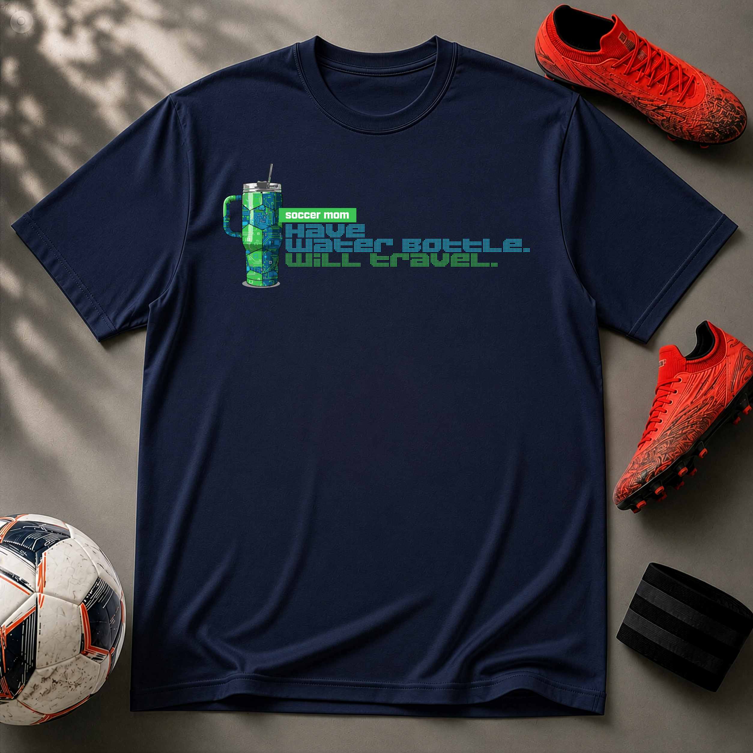 Soccer Mom | Have Water Bottle. Will Travel. | Premium Soccer T-Shirt