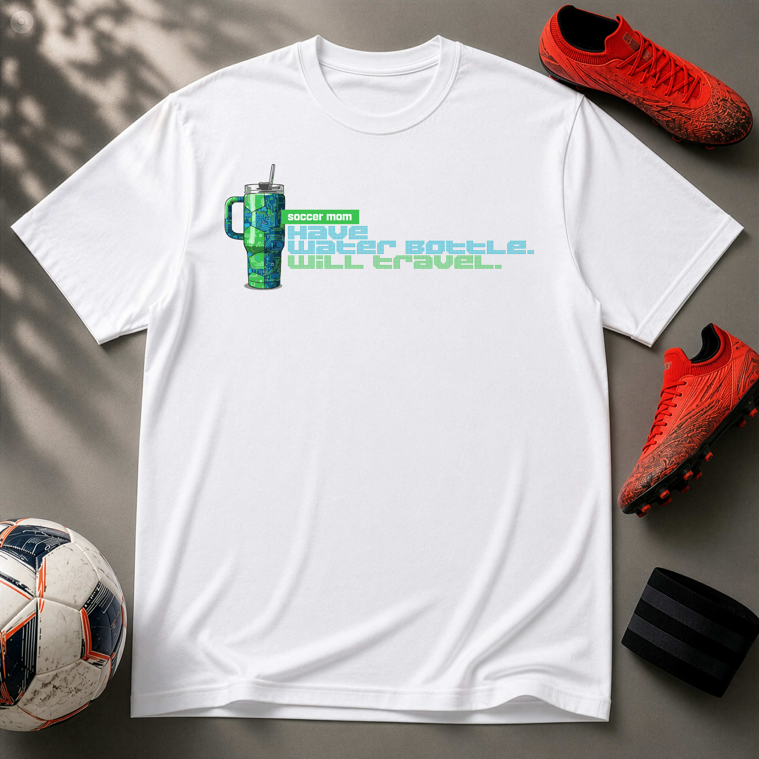 Soccer Mom | Have Water Bottle. Will Travel. | Premium Soccer T-Shirt