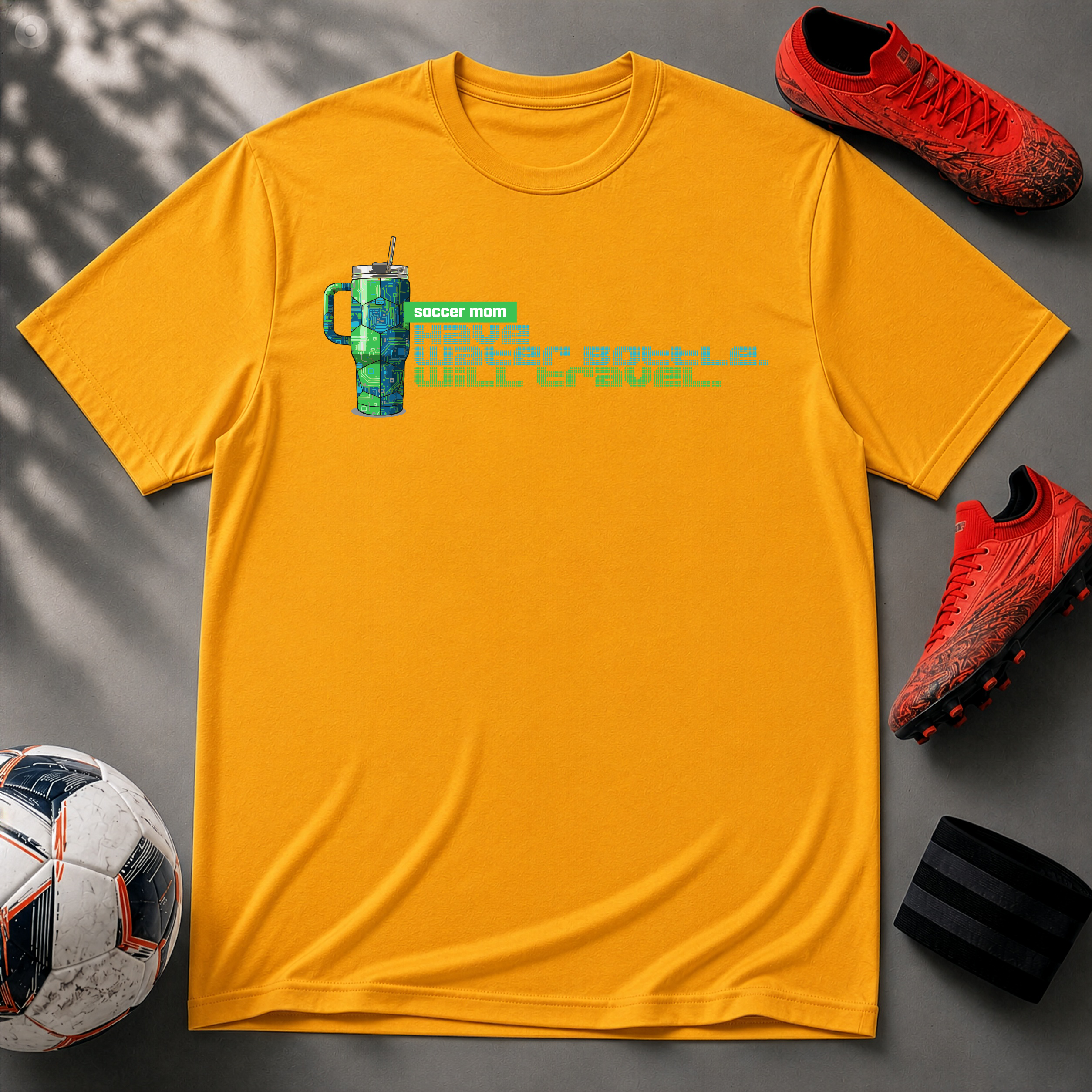 Soccer Mom | Have Water Bottle. Will Travel. | Premium Soccer T-Shirt