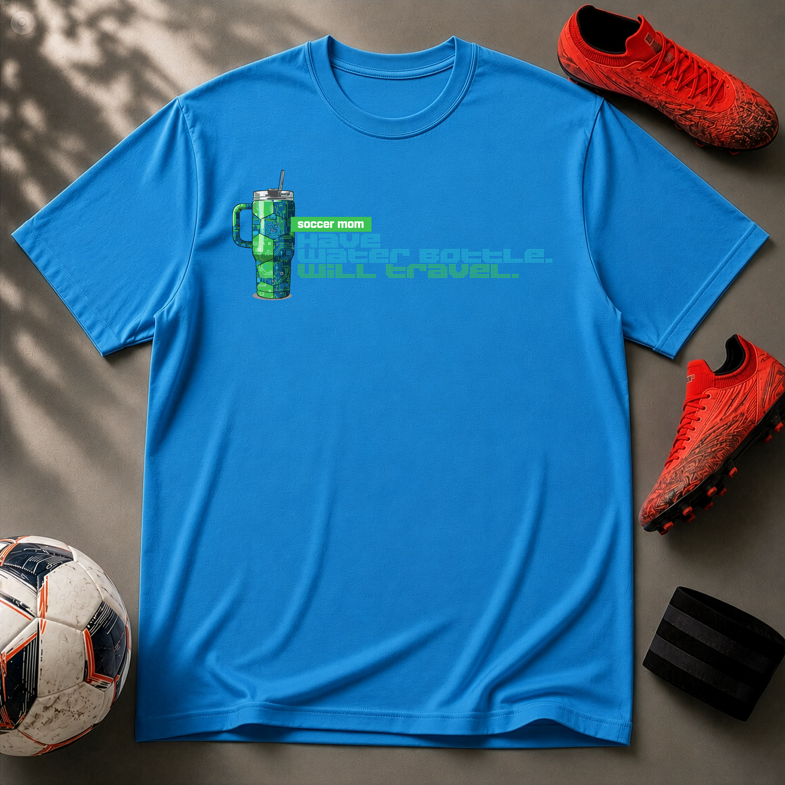 Soccer Mom | Have Water Bottle. Will Travel. | Premium Soccer T-Shirt