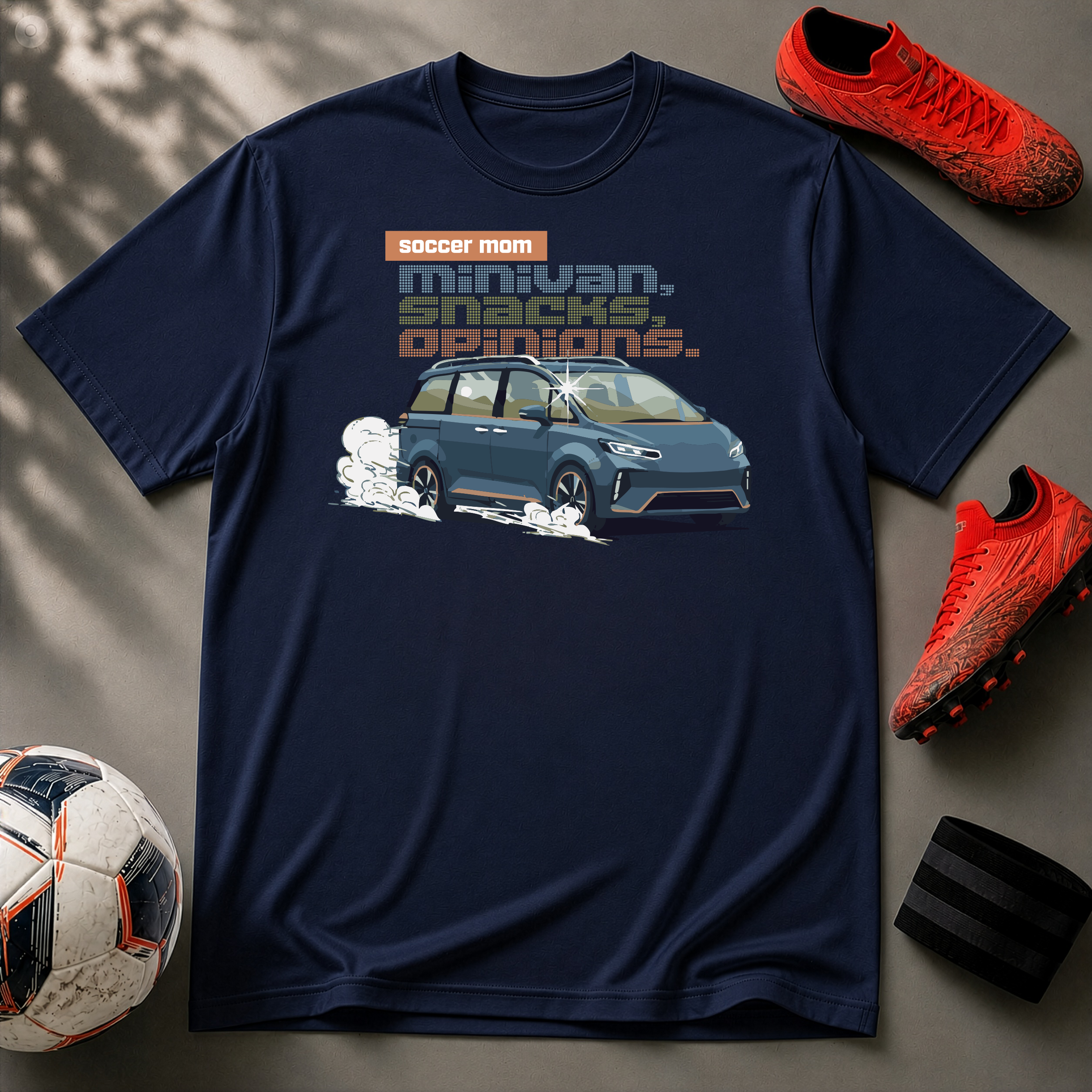 Soccer Mom | Minivan. Snacks. Opinions. | Premium Soccer T-Shirt