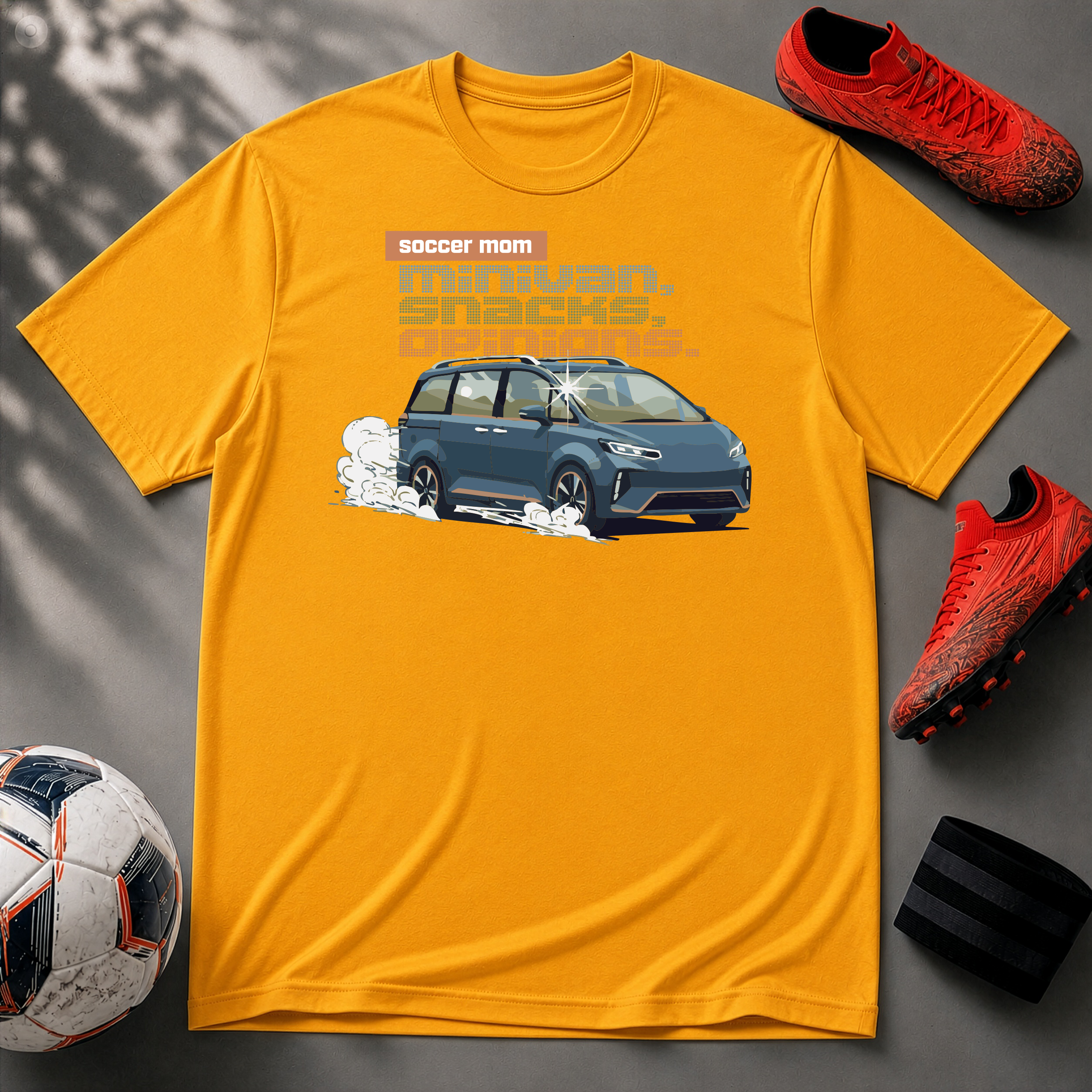Soccer Mom | Minivan. Snacks. Opinions. | Premium Soccer T-Shirt