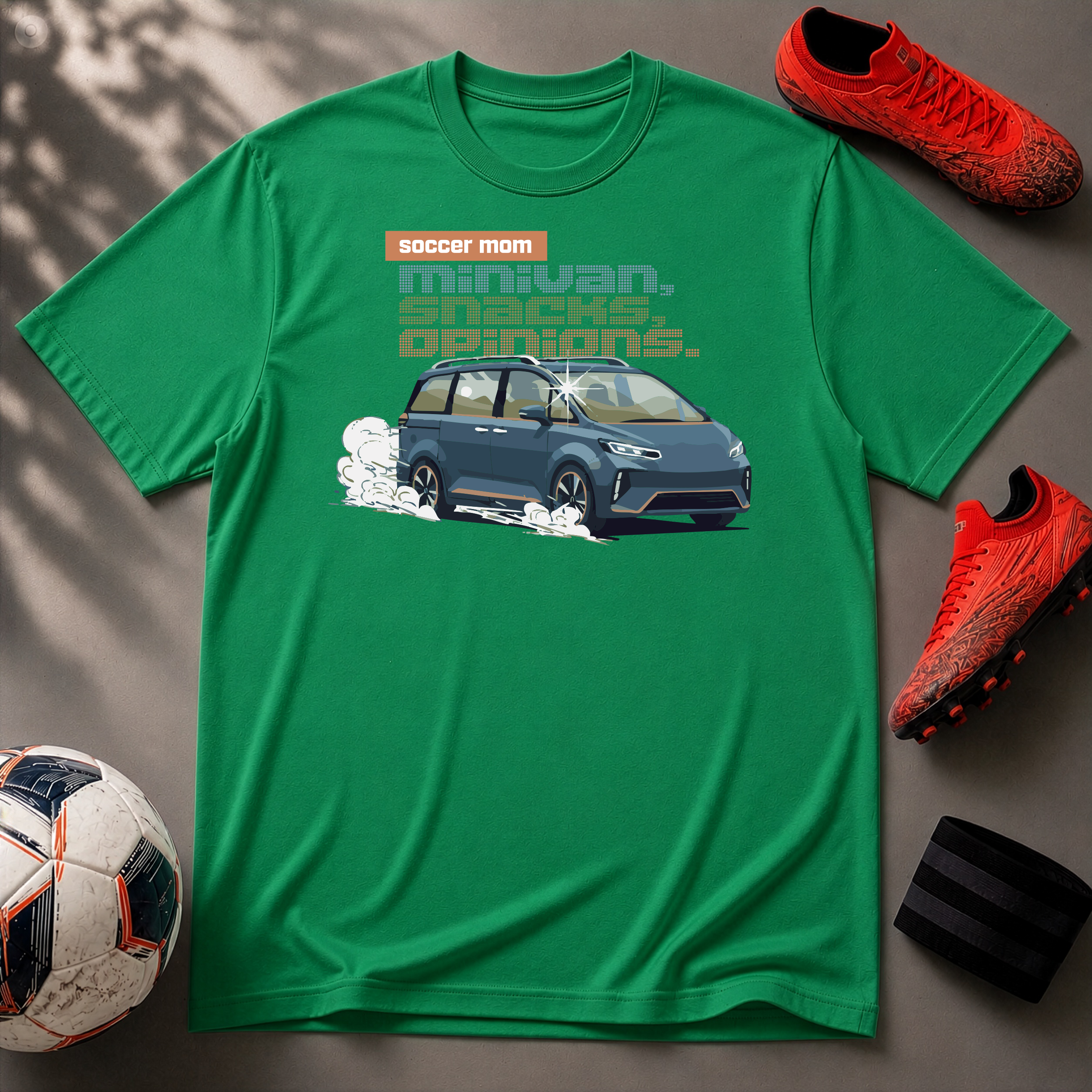 Soccer Mom | Minivan. Snacks. Opinions. | Premium Soccer T-Shirt