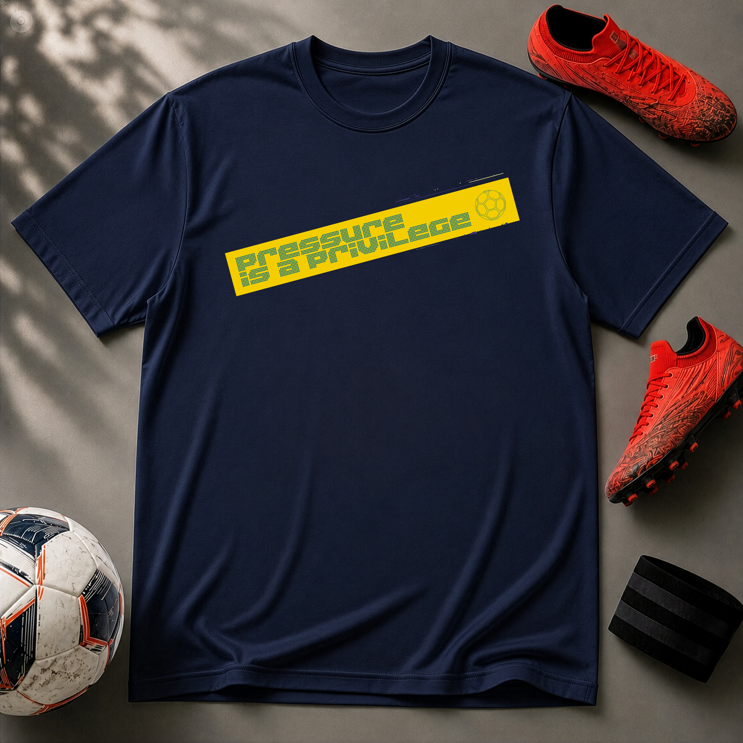 Pressure Is a Privilege | Yellow Edition | Premium Soccer T-Shirt