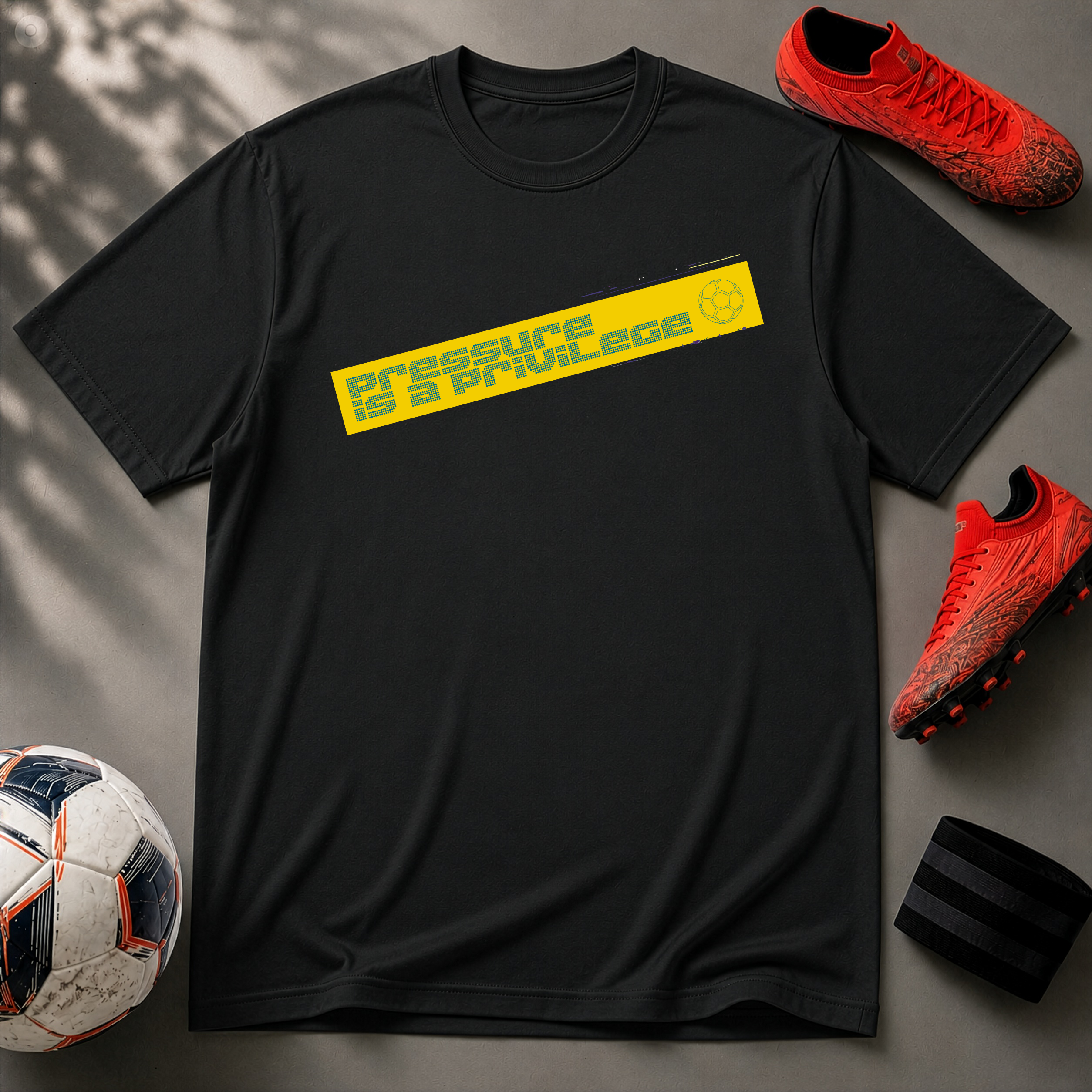 Pressure Is a Privilege | Yellow Edition | Premium Soccer T-Shirt
