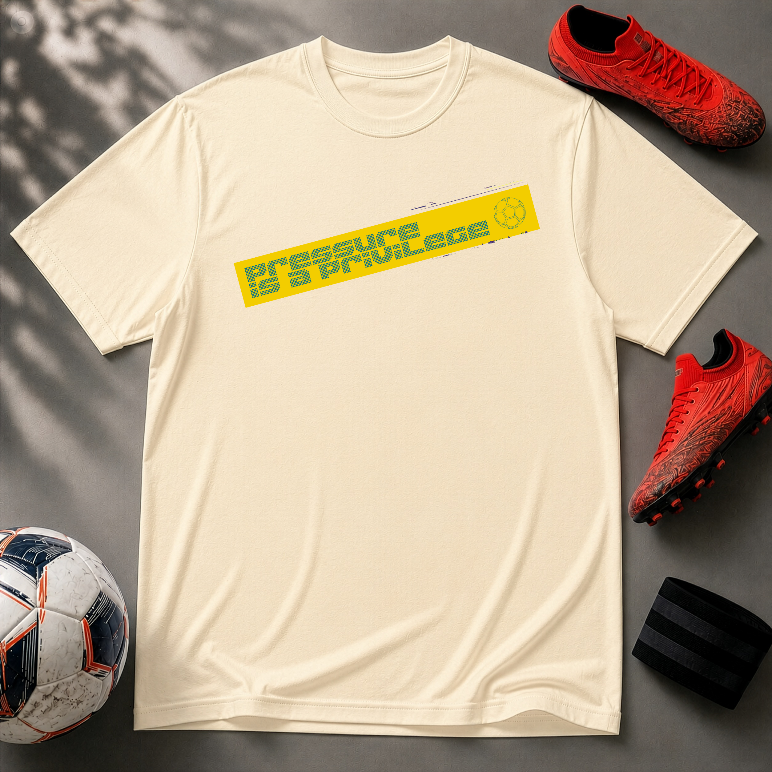 Pressure Is a Privilege | Yellow Edition | Premium Soccer T-Shirt