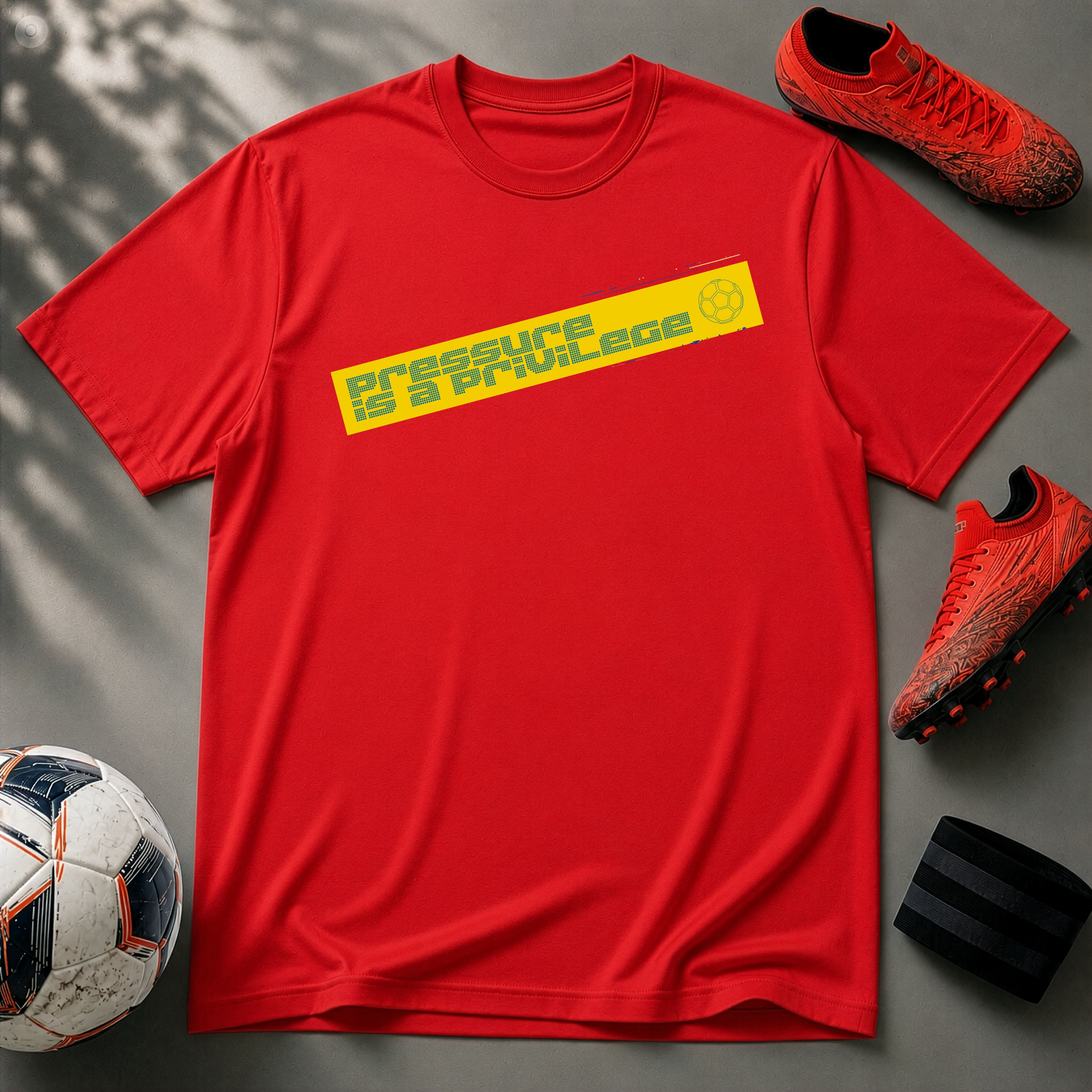 Pressure Is a Privilege | Yellow Edition | Premium Soccer T-Shirt