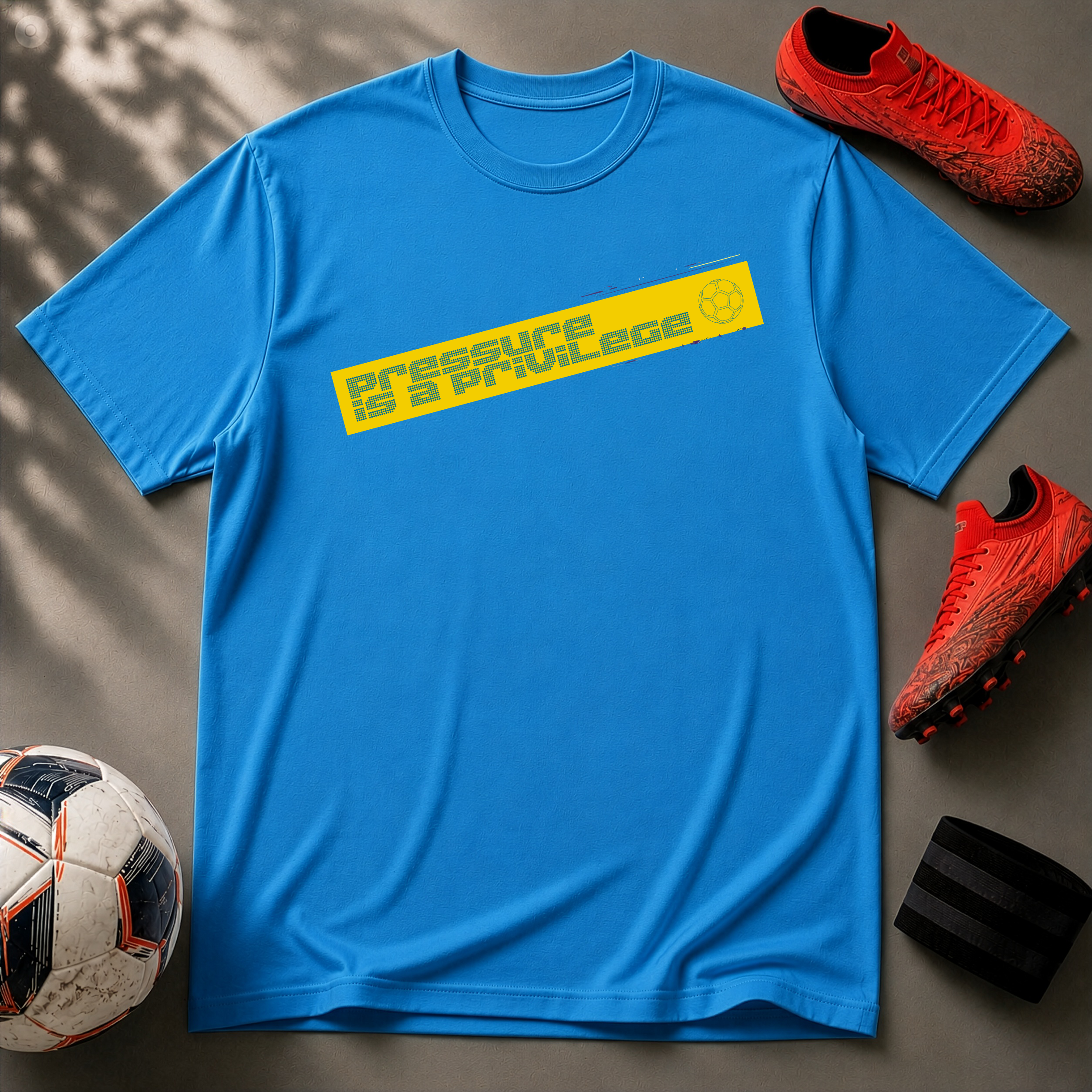 Pressure Is a Privilege | Yellow Edition | Premium Soccer T-Shirt