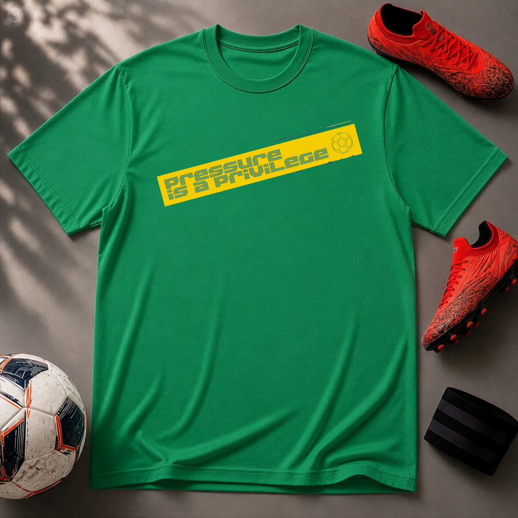 Pressure Is a Privilege | Yellow Edition | Premium Soccer T-Shirt
