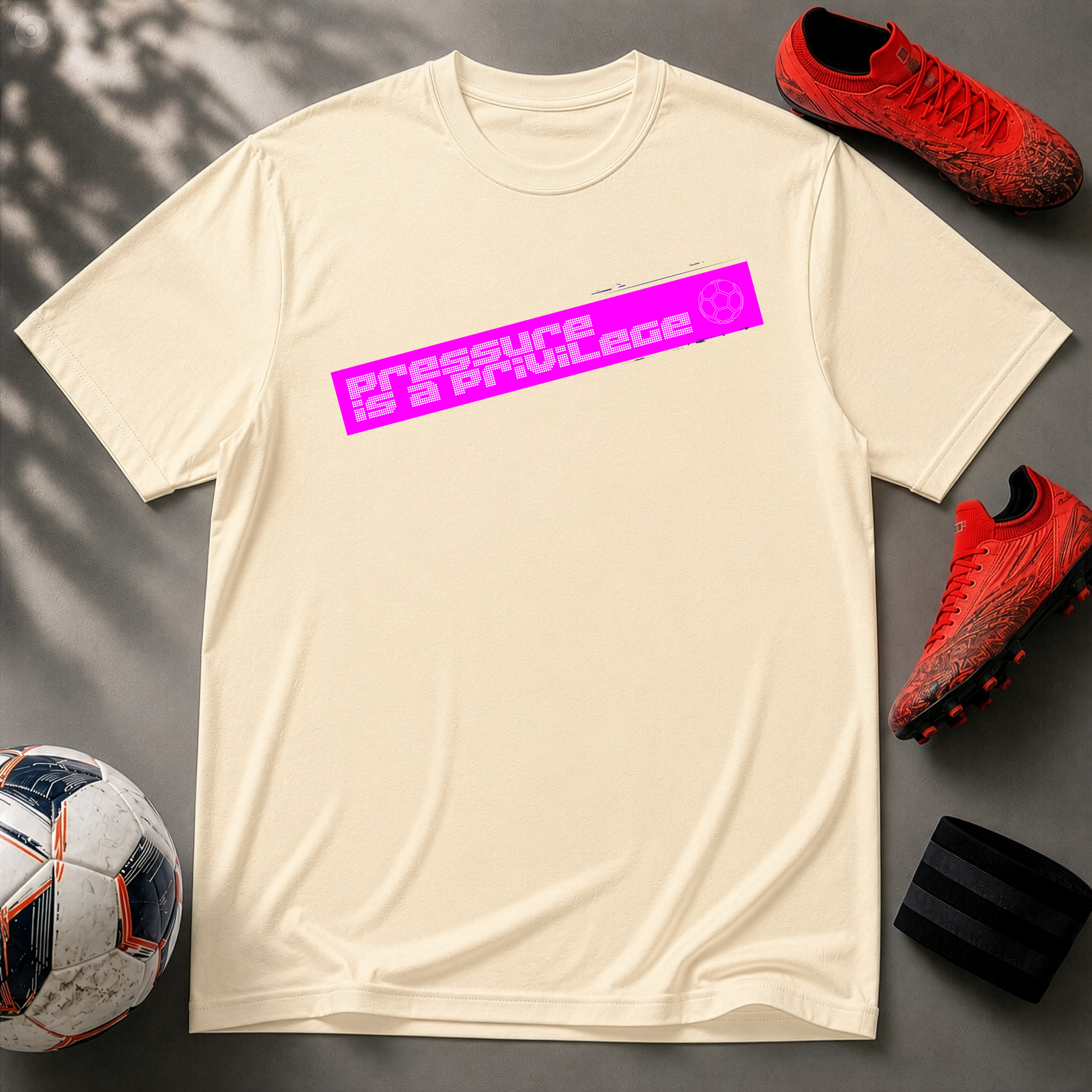 Pressure Is a Privilege | Pink Edition | Premium Soccer T-Shirt