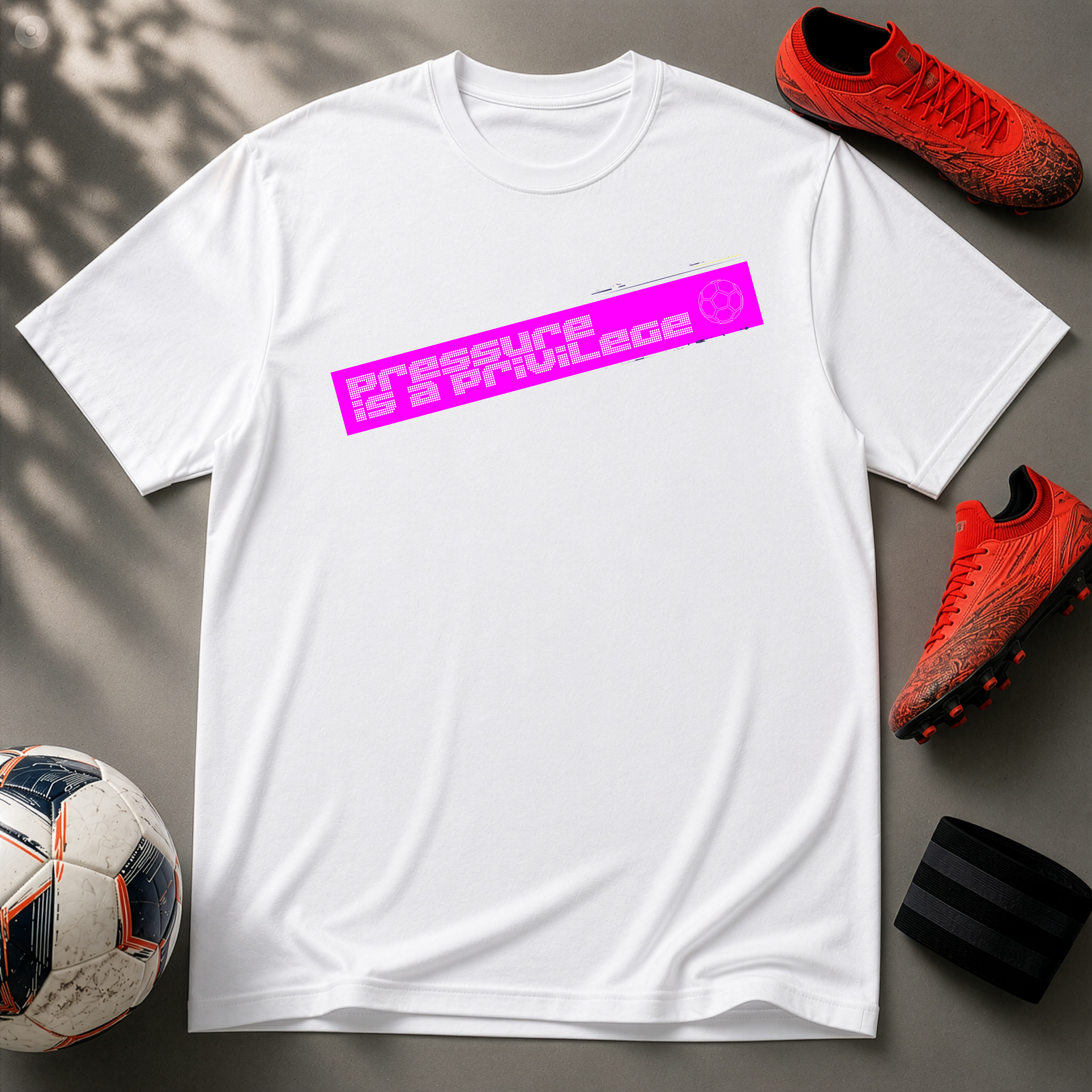 Pressure Is a Privilege | Pink Edition | Premium Soccer T-Shirt