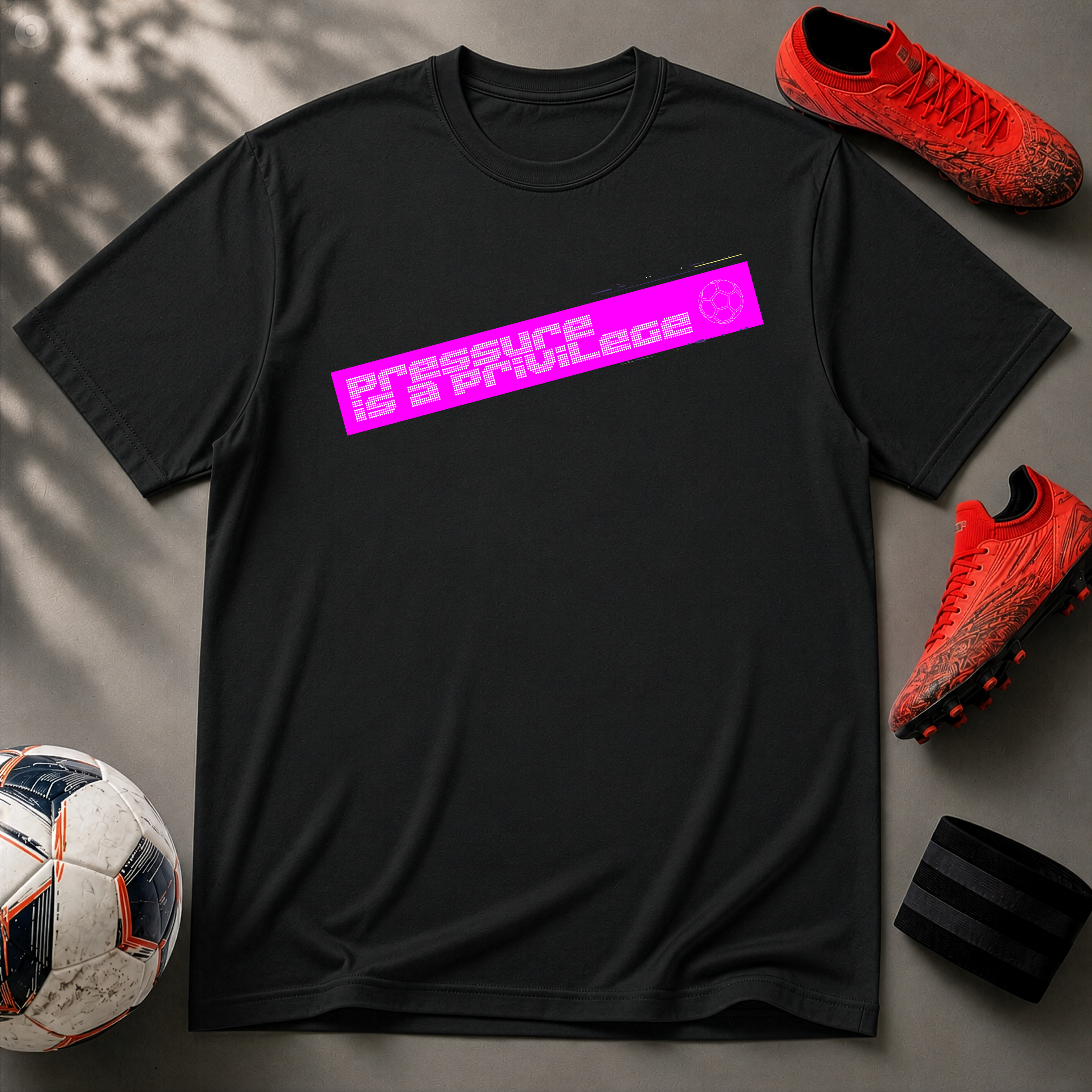 Pressure Is a Privilege | Pink Edition | Premium Soccer T-Shirt