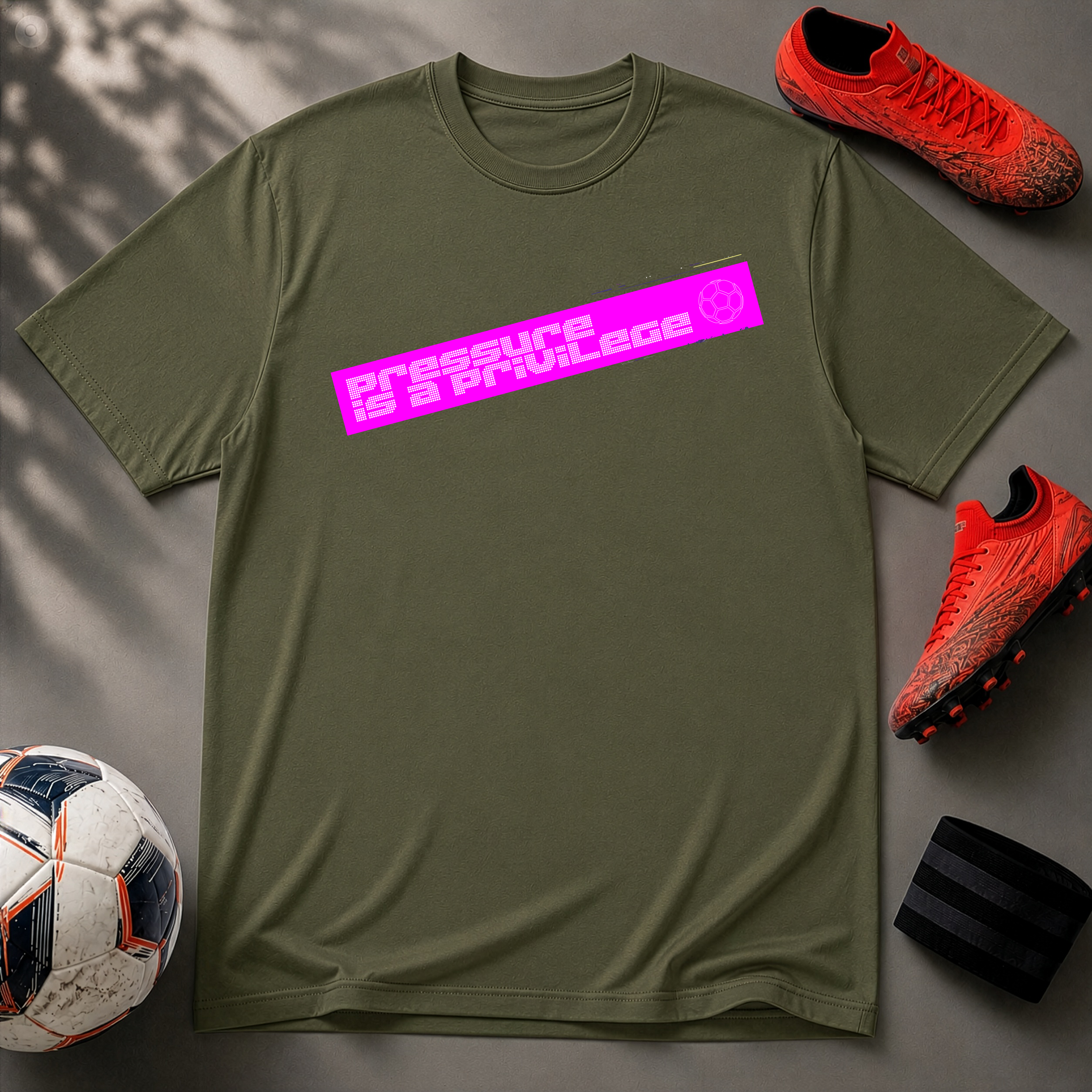 Pressure Is a Privilege | Pink Edition | Premium Soccer T-Shirt