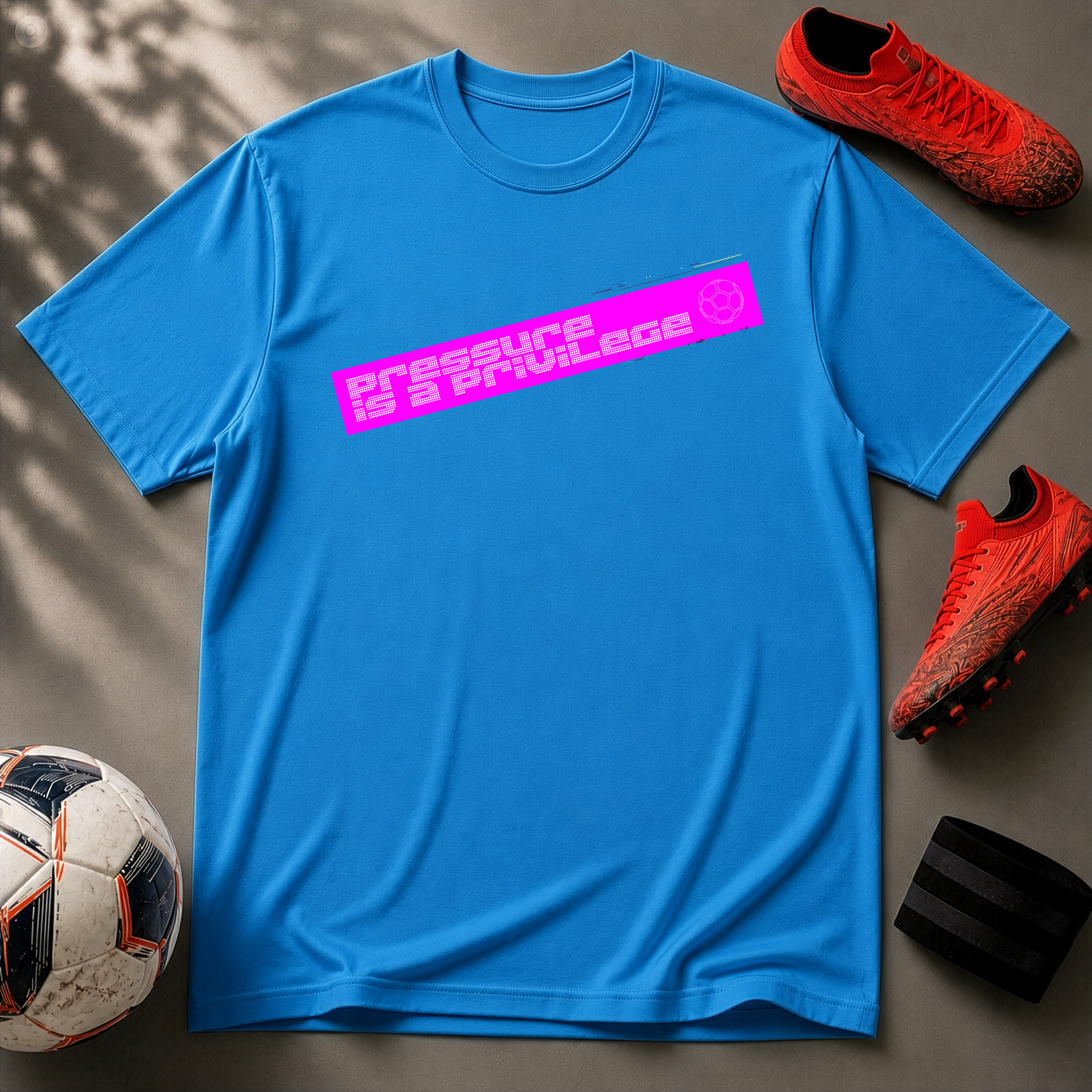 Pressure Is a Privilege | Pink Edition | Premium Soccer T-Shirt