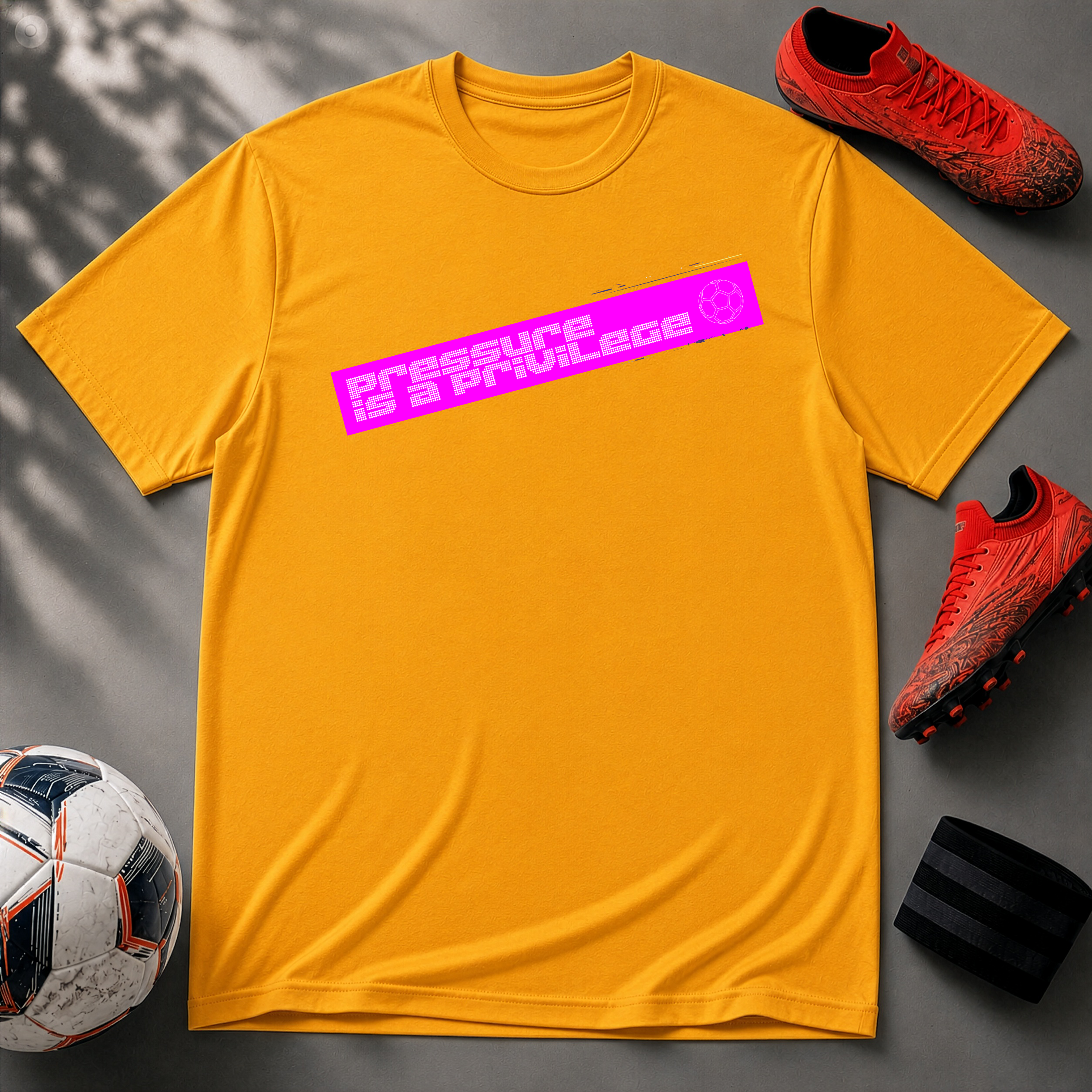 Pressure Is a Privilege | Pink Edition | Premium Soccer T-Shirt