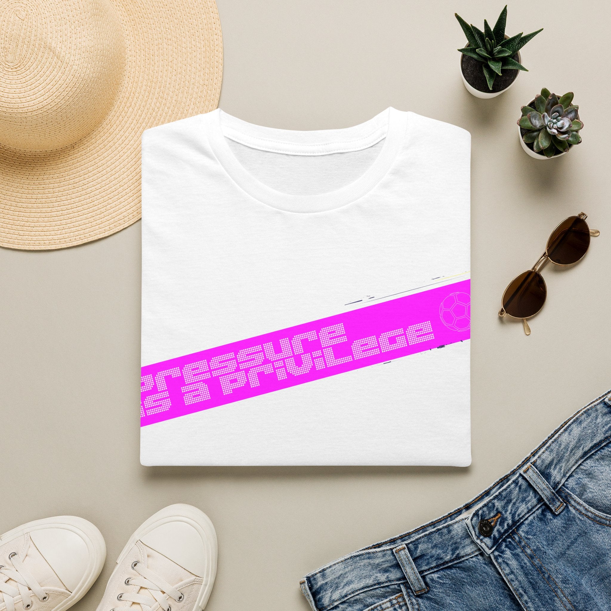 Pressure Is a Privilege | Pink Edition | Premium Soccer T-Shirt