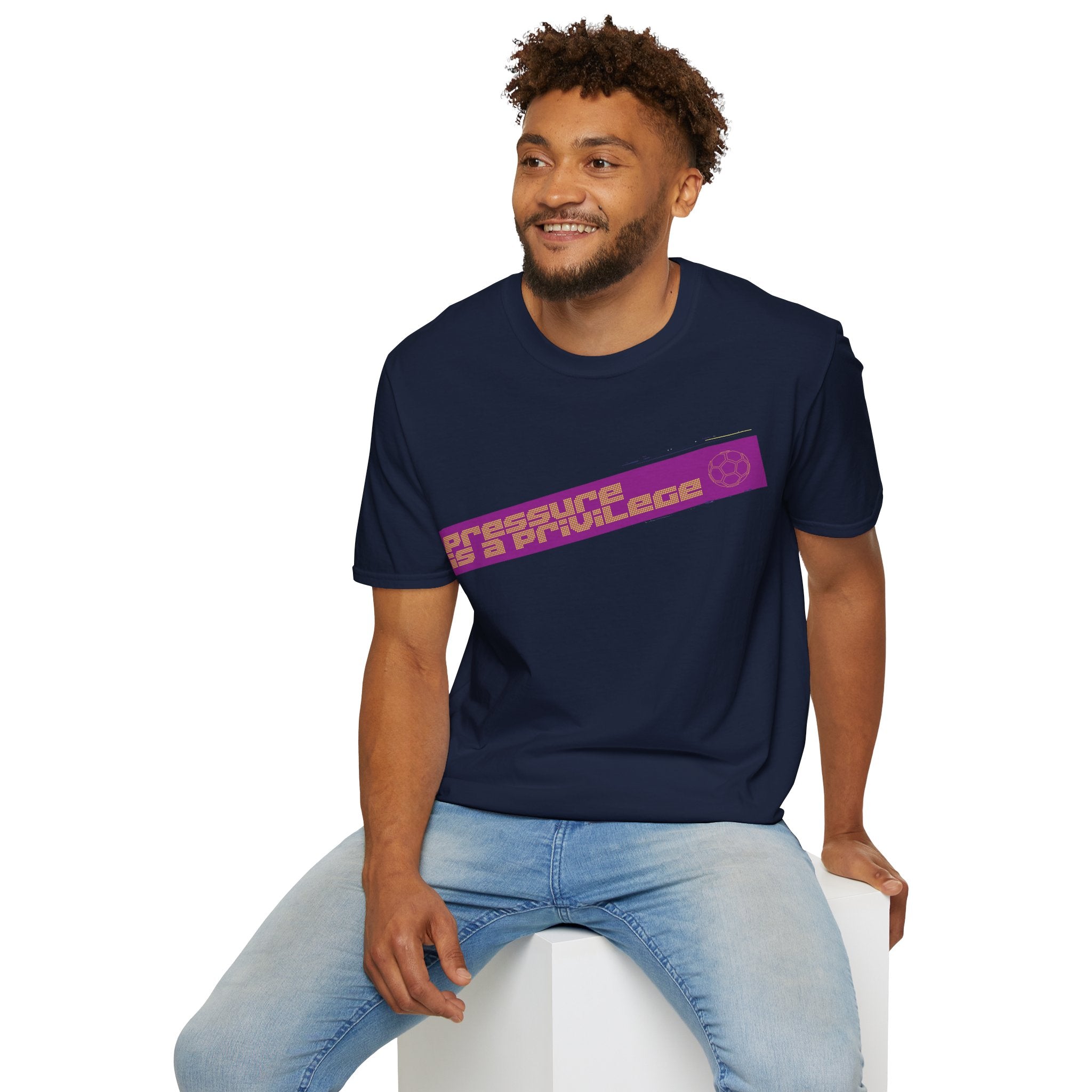 Pressure Is a Privilege | Purple Edition | Premium Soccer T-Shirt