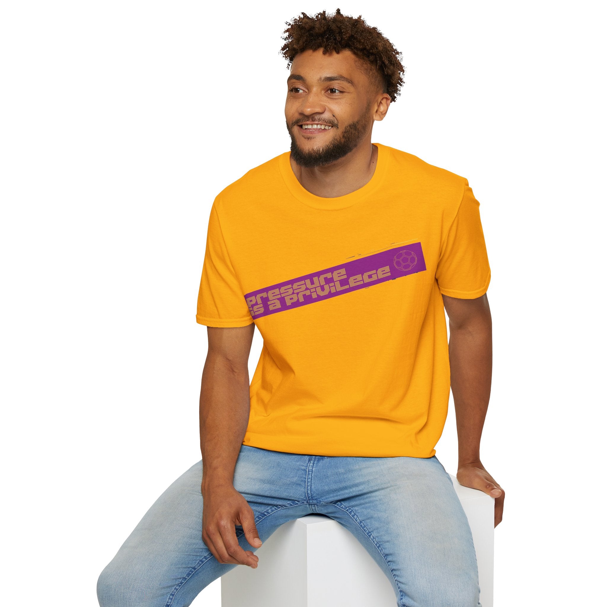 Pressure Is a Privilege | Purple Edition | Premium Soccer T-Shirt